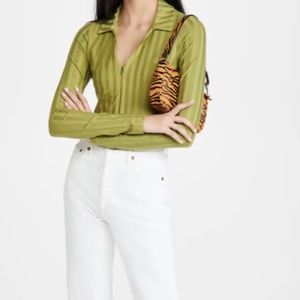 AGOLDE 90's Pinch Waist High Rise Straight Jeans in Porcelain